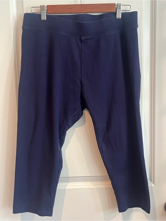 Coldwater Creek Pants - Coldwater Creek #BestCotton Navy Cropped Leggings Plus Size PL